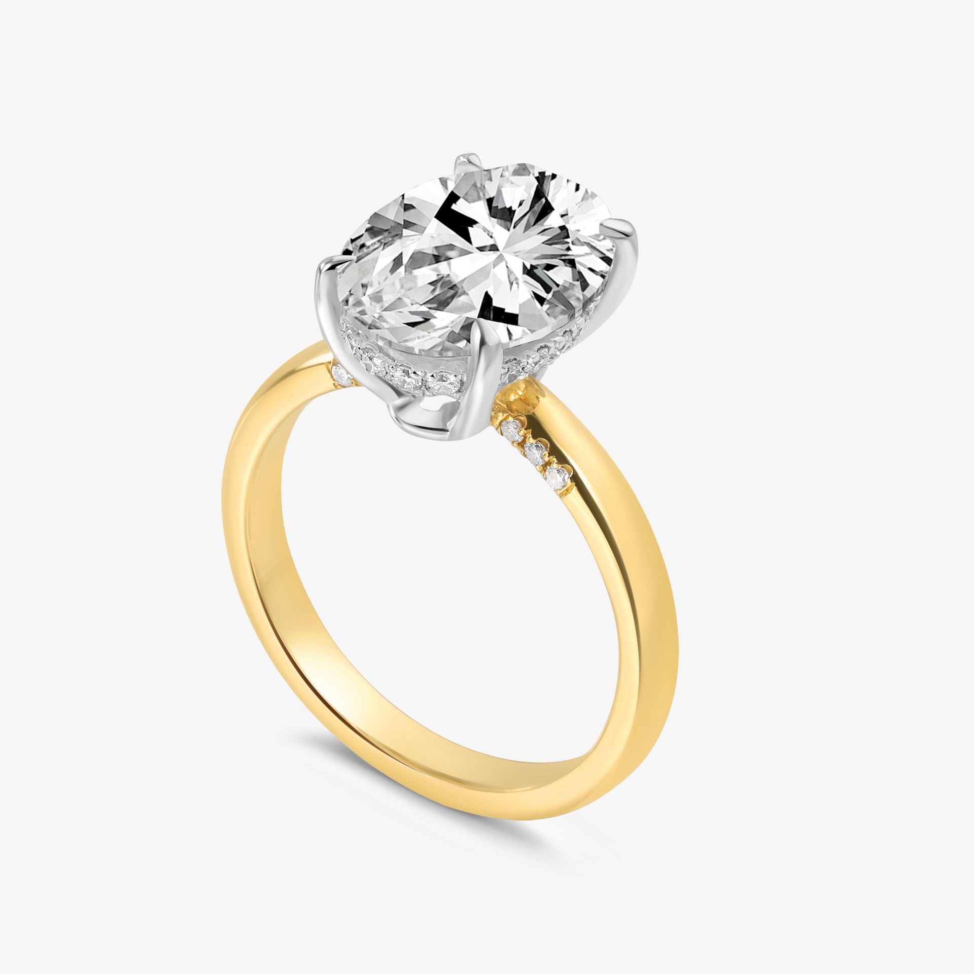 Beloved Oval Cut Diamond Ring in 18k Gold - Low Profile