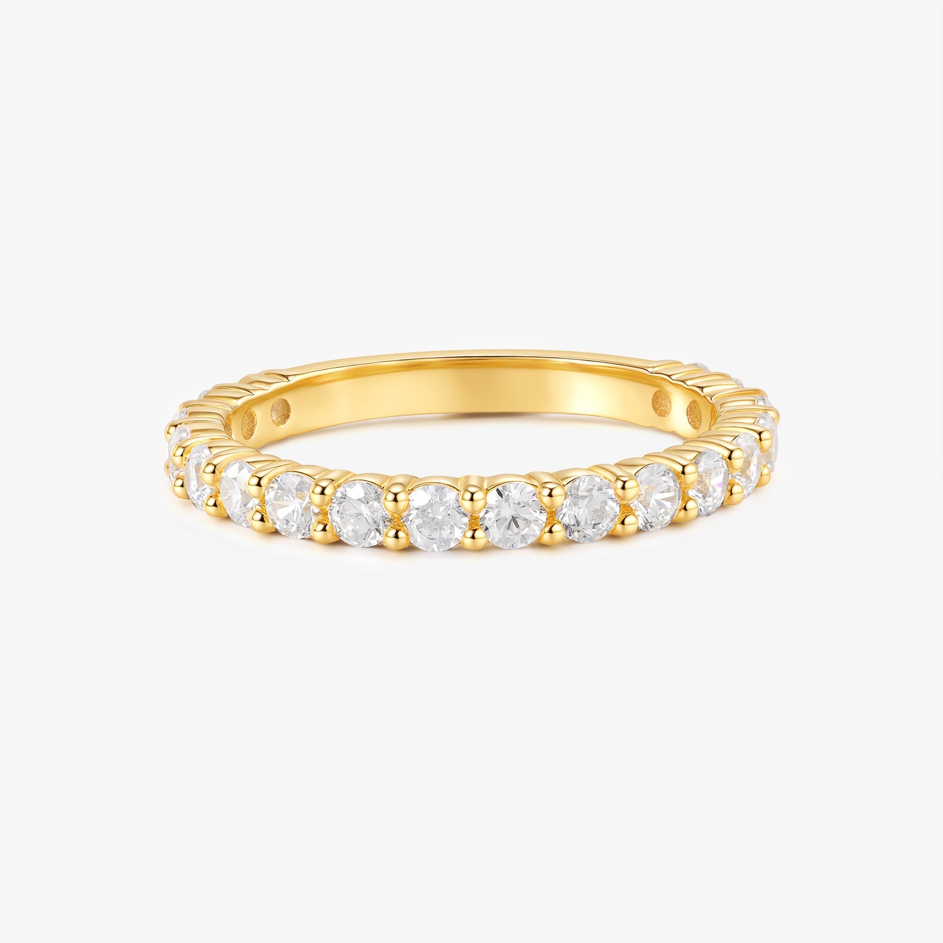 Evelyn | Eternity Band in 18k Gold with 3/4-circle of Lab Diamonds (2.5mm)