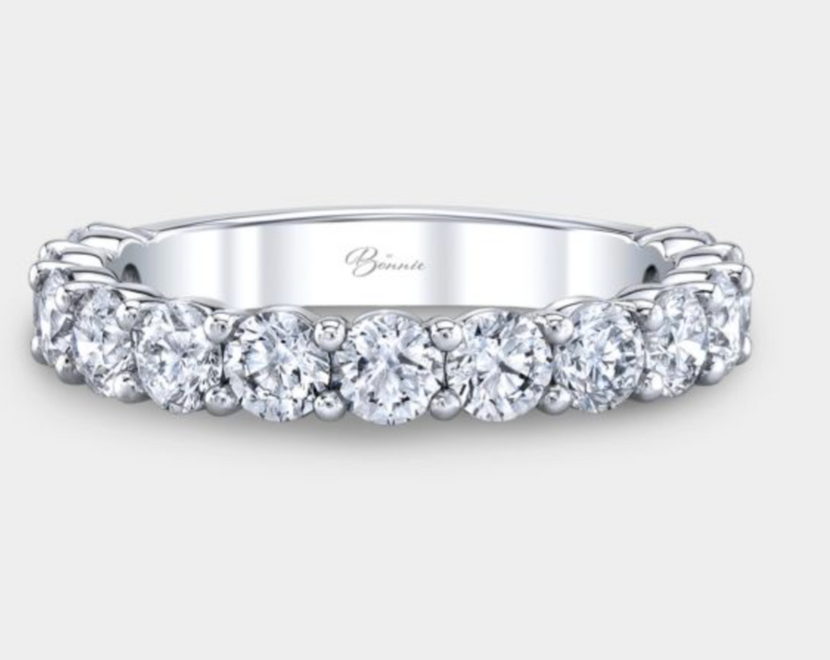 Evelyn Eternity Band in 18k Gold with 3/4-circle of Lab Diamonds (2.5mm)