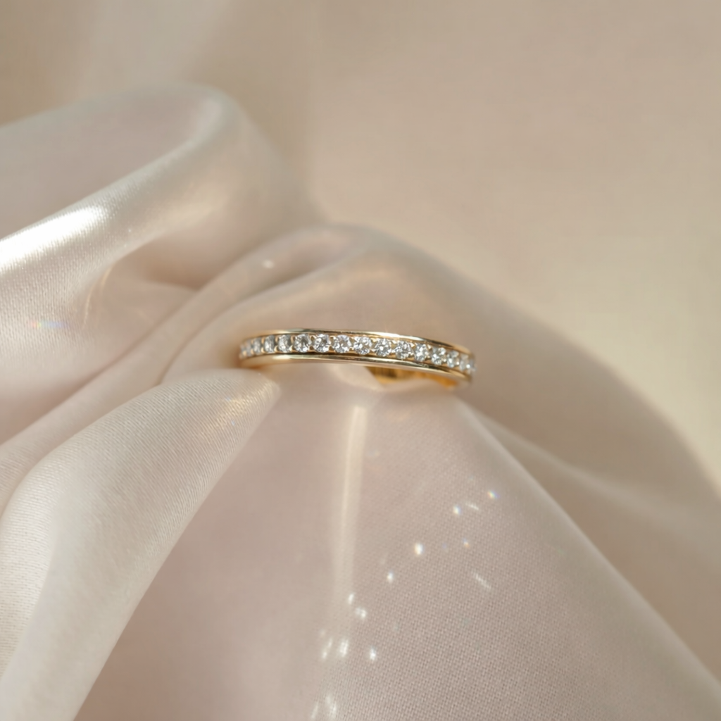 Harper Full Diamond Spinning Ring