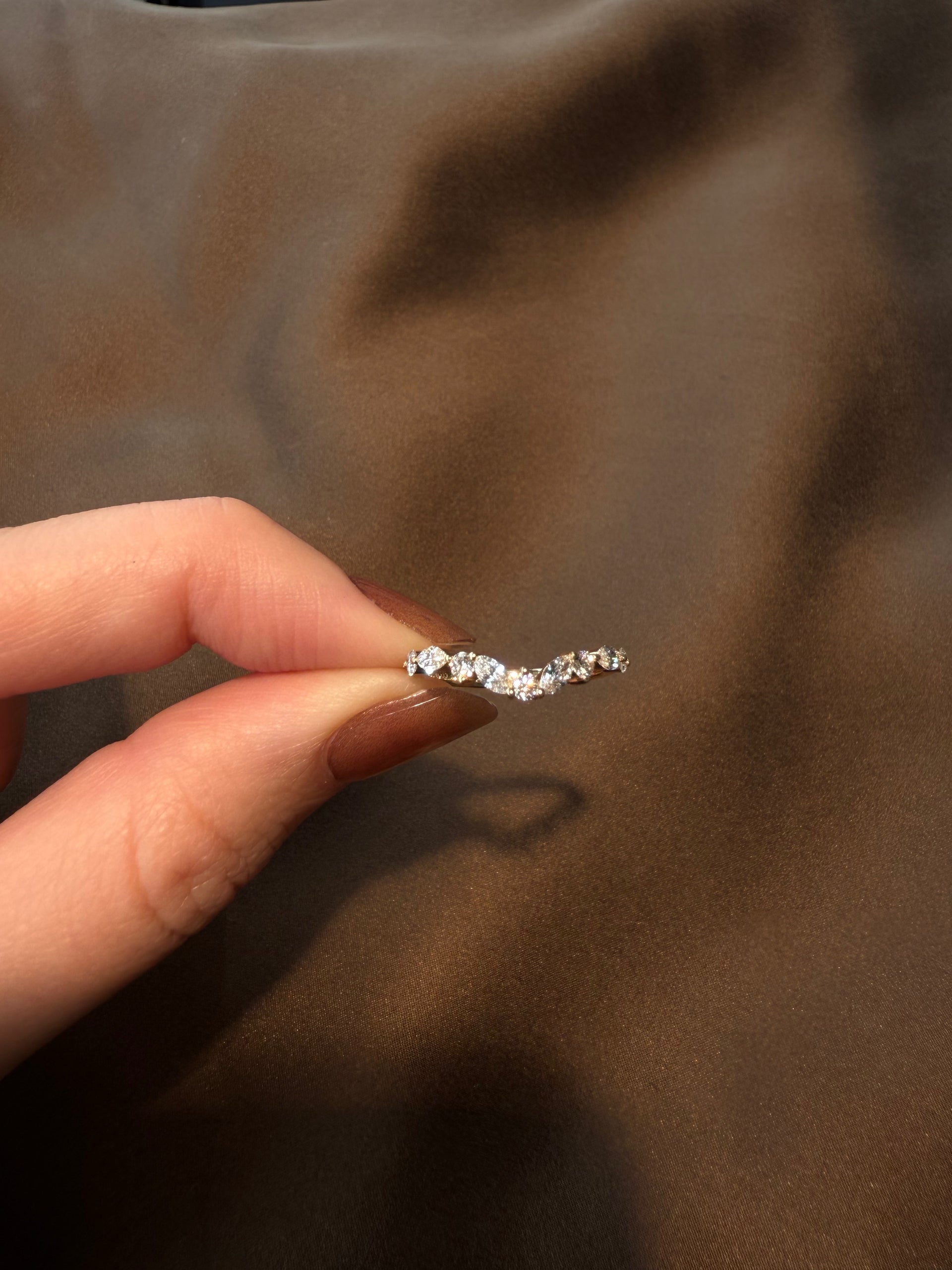 Secret Garden | Eternity Band with a Half Circle of Marquise and Round Lab Diamonds