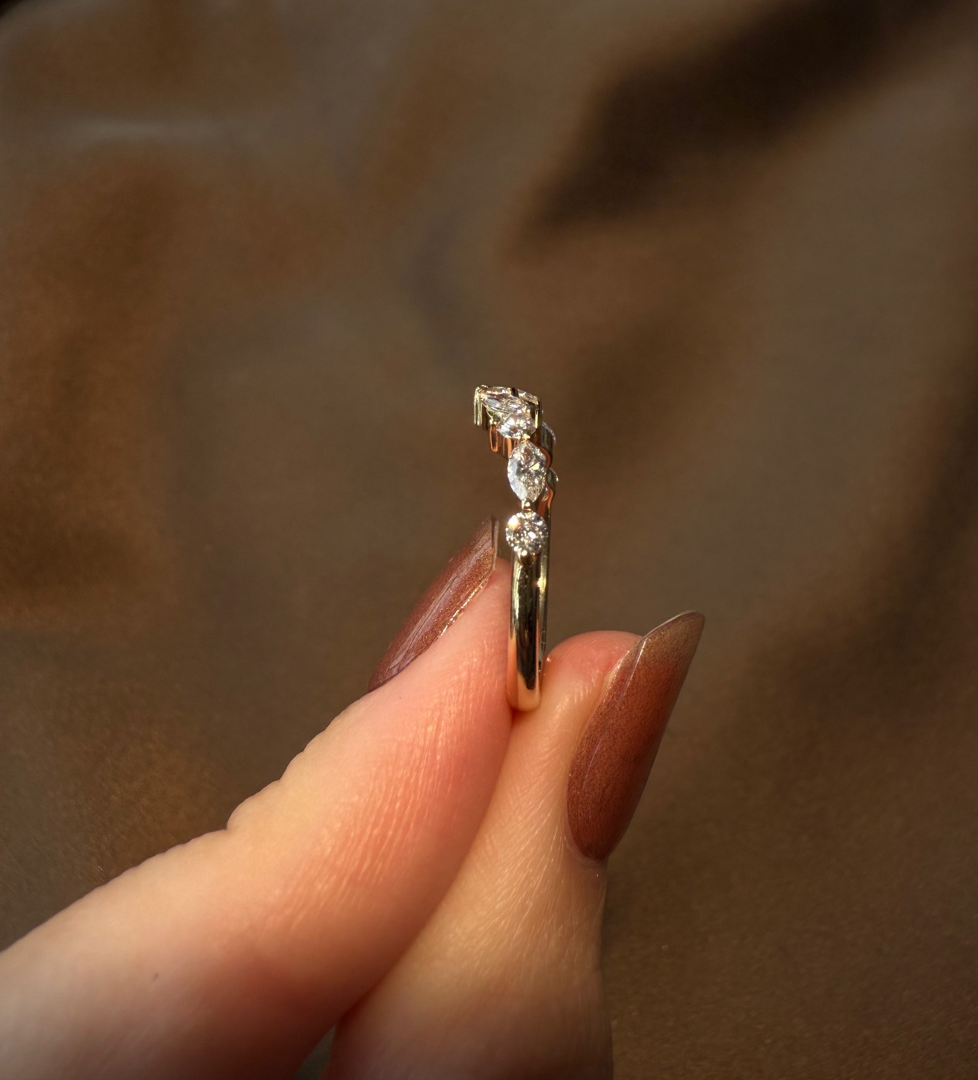 Secret Garden | Eternity Band with a Half Circle of Marquise and Round Lab Diamonds