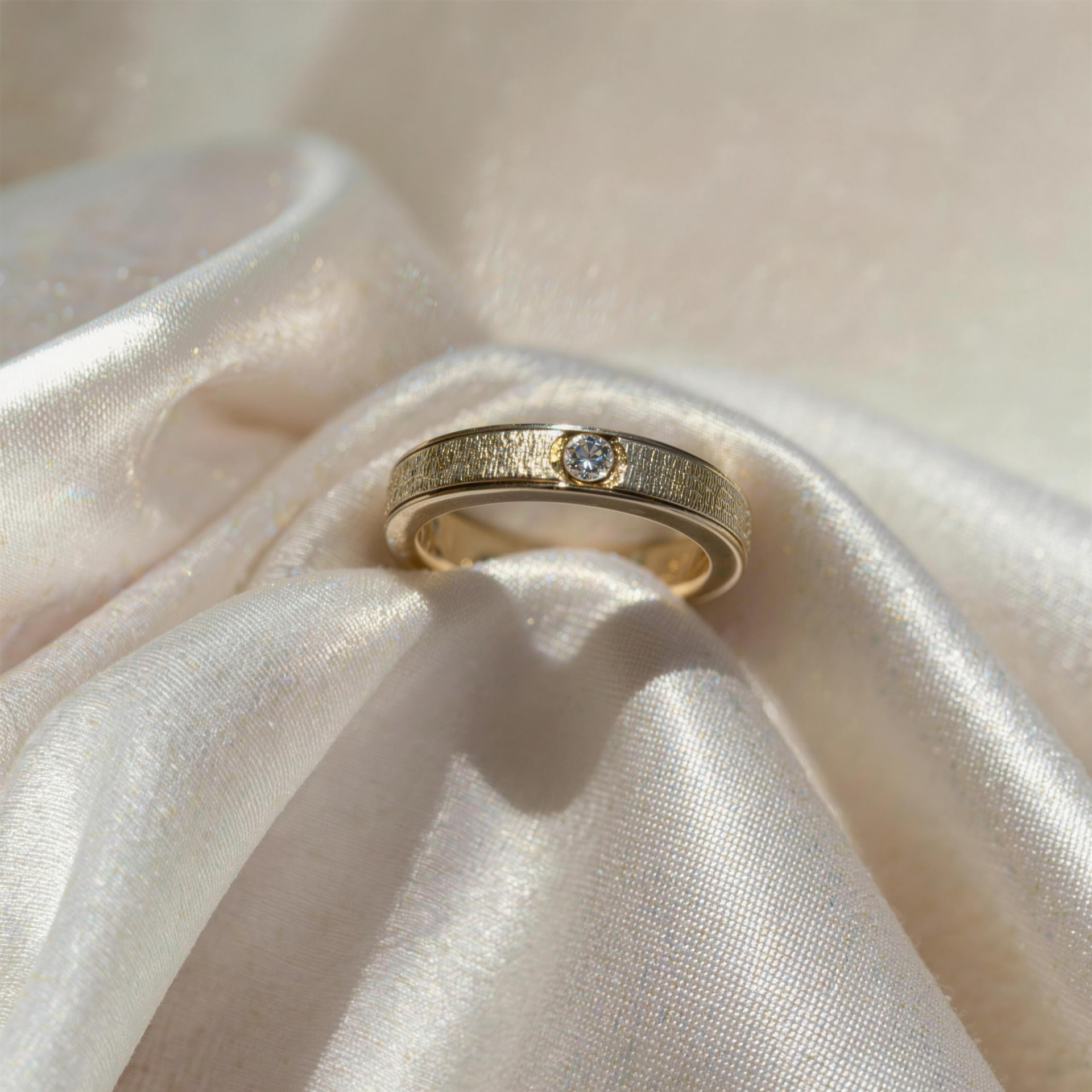 Harvey Spinning Ring with Lab Diamond