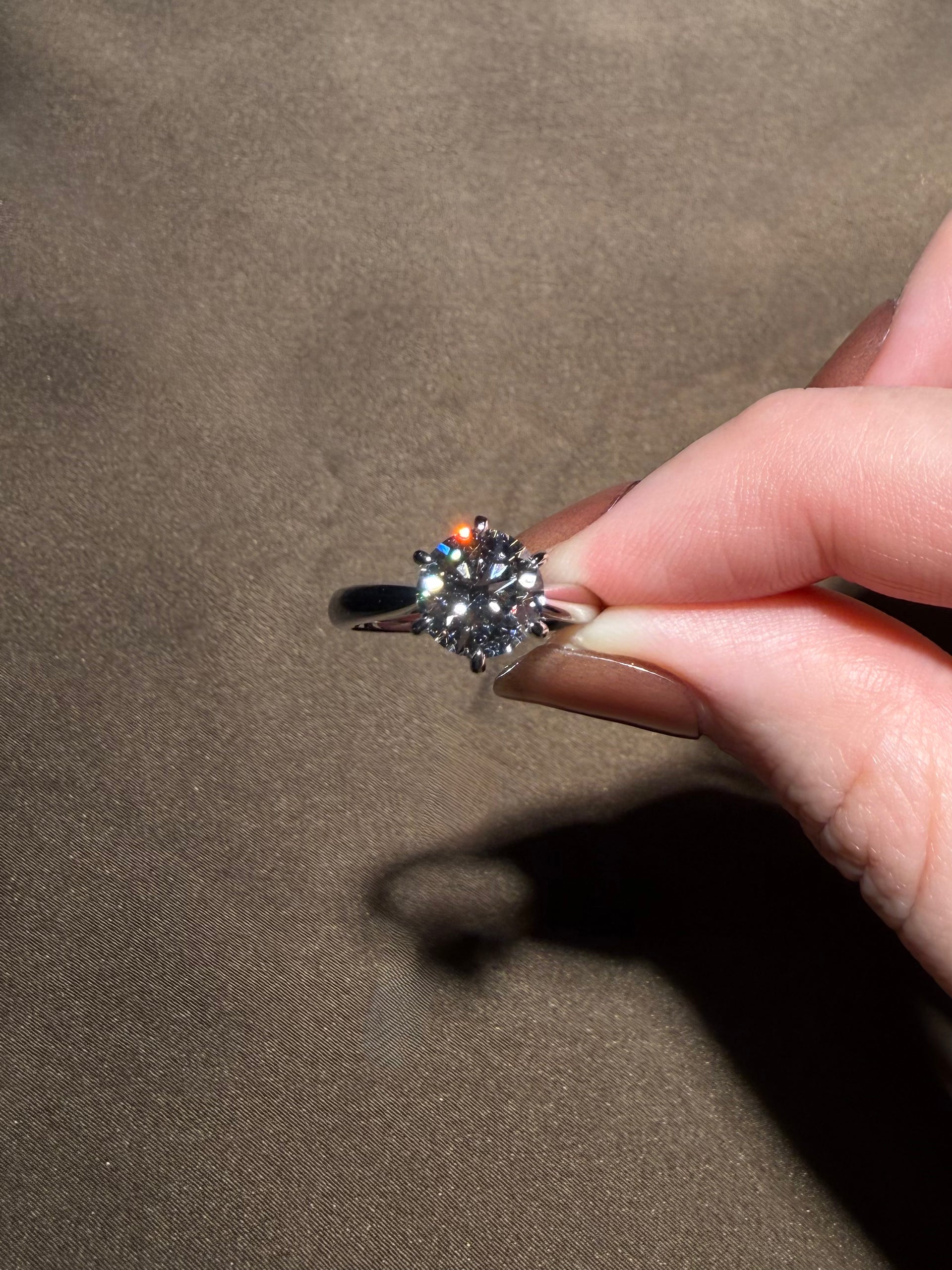 Tulip Six-Prong Round Brilliant Diamond Ring